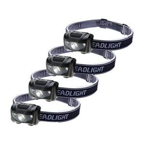 HappyOrange 4-Pack Waterproof LED Headlamps