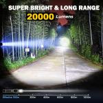 Super Bright Rechargeable 20000 Lumens LED Flashlight