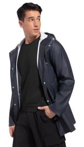 Men's Lightweight Waterproof Raincoat with Hood