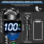 Super Bright Rechargeable LED Flashlight with 5 Modes