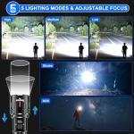 Super Bright 30000 Lumens Rechargeable Tactical Flashlight