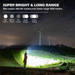 Super Bright 990,000 Lumens USB Rechargeable Flashlight