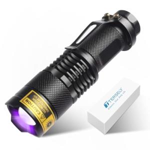 Portable UV Torch with Clip - 395nm Blacklight