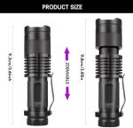 Portable UV Torch with Clip - 395nm Blacklight