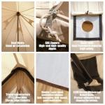 4-Season Canvas Bell Tent with Stove Jack