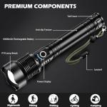 Super Bright 990,000 Lumens USB Rechargeable Flashlight