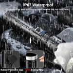 Super Bright Rechargeable Tactical Flashlight 30000 Lumens