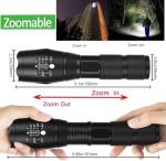 2000 Lumens Tactical Flashlights - 3 Pack