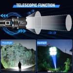 30000 Lumens Rechargeable Waterproof LED Flashlight