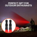 2-Pack Red LED Flashlights for Night Use