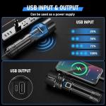 30000 Lumens Rechargeable Waterproof LED Flashlight