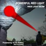 2-Pack Red LED Flashlights for Night Use