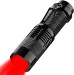 Red Light LED Flashlight with Adjustable Focus