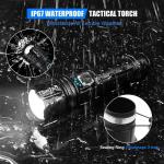 30000 Lumens Rechargeable Waterproof LED Flashlight