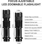 Red Light LED Flashlight with Adjustable Focus