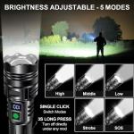 Super Bright Rechargeable Tactical Flashlight 990,000 Lumens