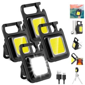 4 Pack Mini COB LED Flashlights for Camping