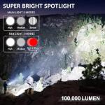 LBE 900000 Lumens Rechargeable Outdoor Spotlight