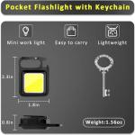 4 Pack Mini COB LED Flashlights for Camping
