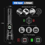 Bright Rechargeable LED Flashlight for Camping and Hiking