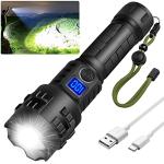 Super Bright Rechargeable Tactical Flashlight with 100000 Lumens