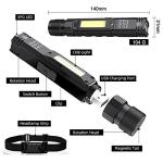 800 Lumens USB Rechargeable Tactical Flashlight