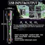 2024 GIIGOEMY Rechargeable 100000 Lumens Flashlight