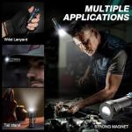 Rechargeable Mini LED Flashlight with Magnetic Keychain