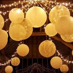 8 Inch White Paper Lanterns - Pack of 10