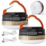 2 Pack USB Rechargeable Camping Lanterns with Magnetic Base