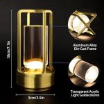 NUFECARG Cordless LED Table Lamp, Stepless Dimming