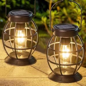 LeiDrail Solar Lanterns for Outdoor Decoration - 2 Pack