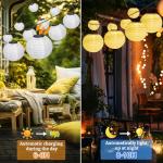 Set of 4 Waterproof Solar Lanterns for Outdoors