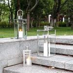 TRIROCKS Stainless Steel Candle Lantern Set of 3