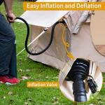 Beige Inflatable Camping Tent for 3-4 People