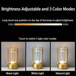 NUFECARG Cordless LED Table Lamp, Stepless Dimming