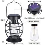 LeiDrail Solar Lanterns for Outdoor Decoration - 2 Pack