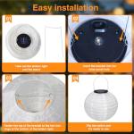 Set of 4 Waterproof Solar Lanterns for Outdoors