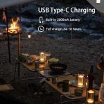 NUFECARG Cordless LED Table Lamp, Stepless Dimming