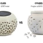 Solar Lantern with Flickering Flame for Outdoors