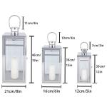 TRIROCKS Stainless Steel Candle Lantern Set of 3