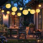 Set of 4 Waterproof Solar Lanterns for Outdoors