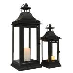 2-Pack Vintage Metal Hanging Candle Lanterns