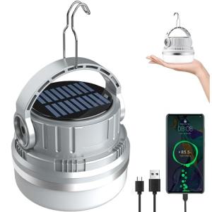 Bright Solar Camping Lantern with USB Rechargeable Battery