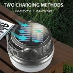Bright Solar Camping Lantern with USB Rechargeable Battery