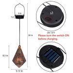 2 Pack Solar Hanging Lantern Lights for Outdoors