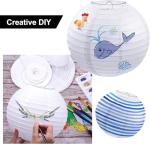 White Paper Lanterns Set for Camping Decor