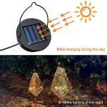 2 Pack Solar Hanging Lantern Lights for Outdoors