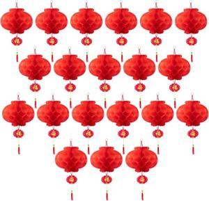 10-Inch Red Paper Lanterns for Celebrations
