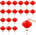 20 Red Paper Lanterns for Festivals and Events